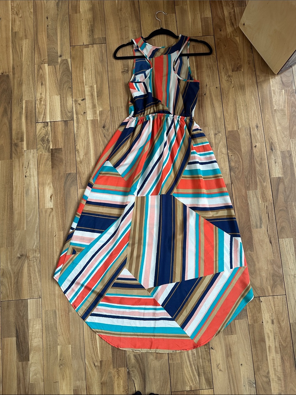 Colorful Striped High-Low Maxi Dress - Multi - Picture 2 of 4